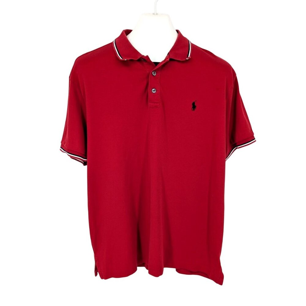 Polo Ralph Lauren Red Polo Shirt Slim Fit Preppy Normcore Ivy League Golf Sz XL